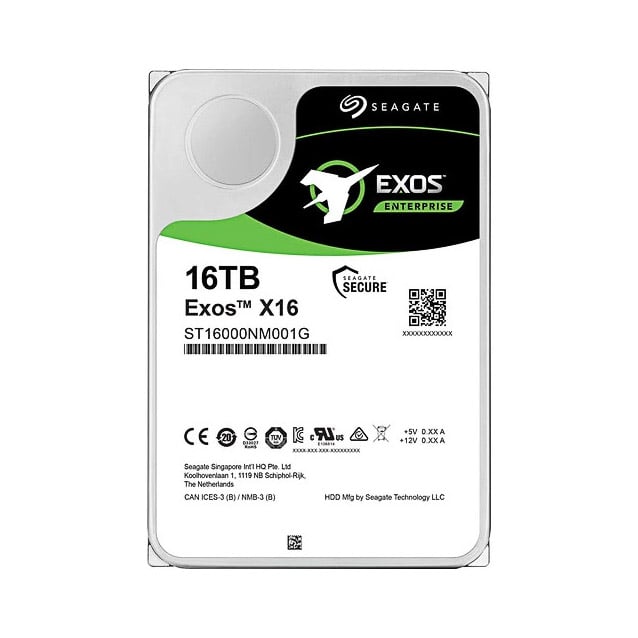 16TB Seagate Exos Enterprise 7200 RPM ST16000NM001G