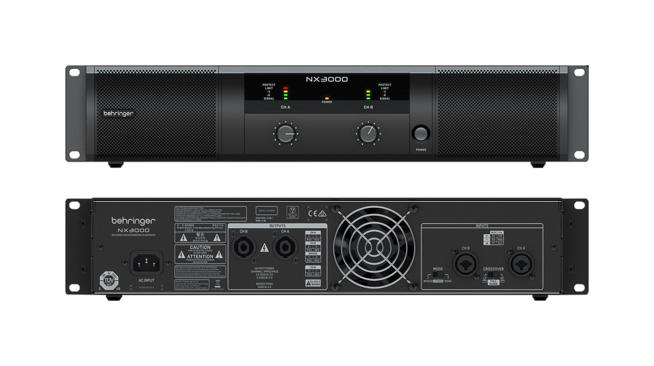Behringer NX3000D Power Amplifier with DSP for Buttkicker Transd