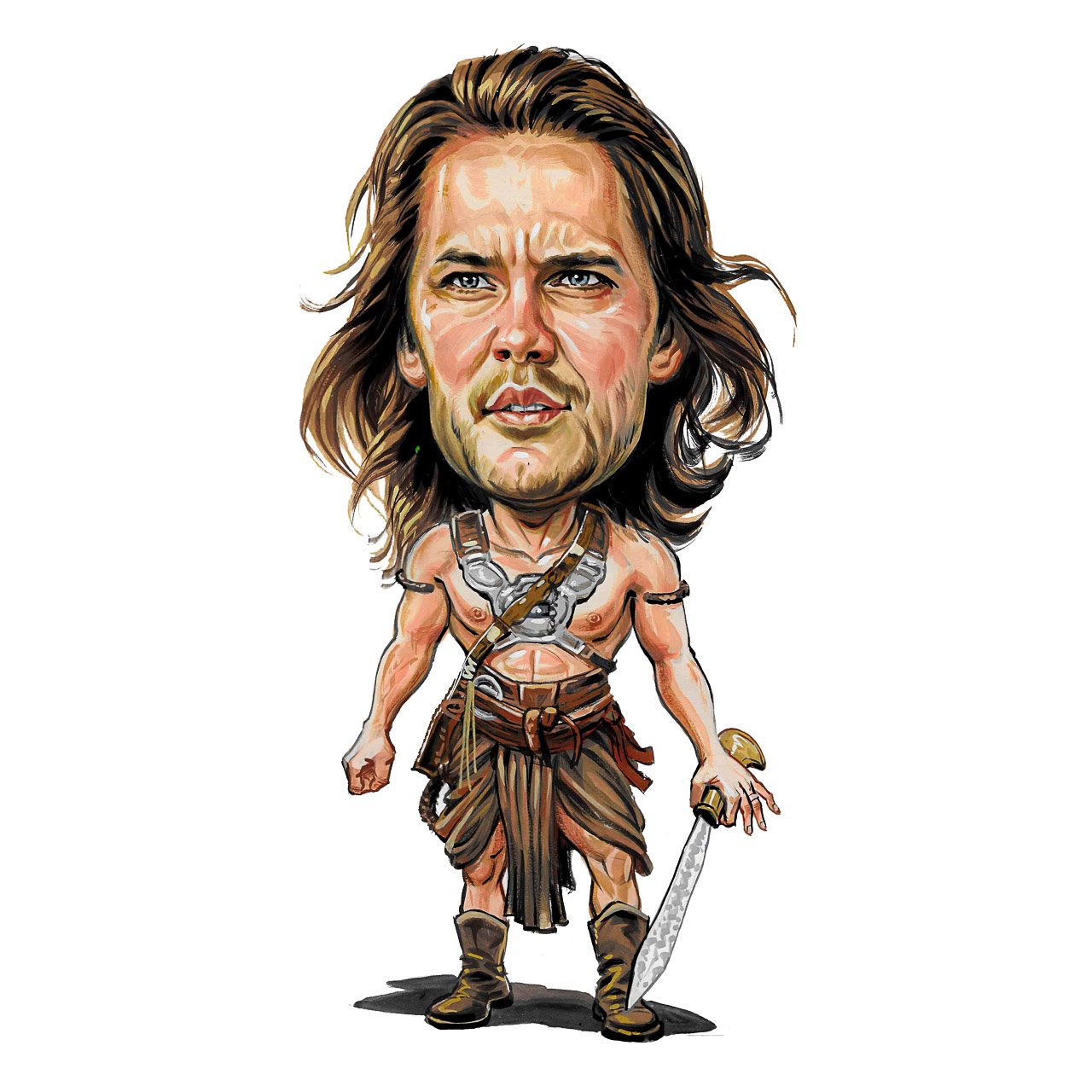 Caricature of Edgar Rice Burroughs' John Carter Portrayed by Tay