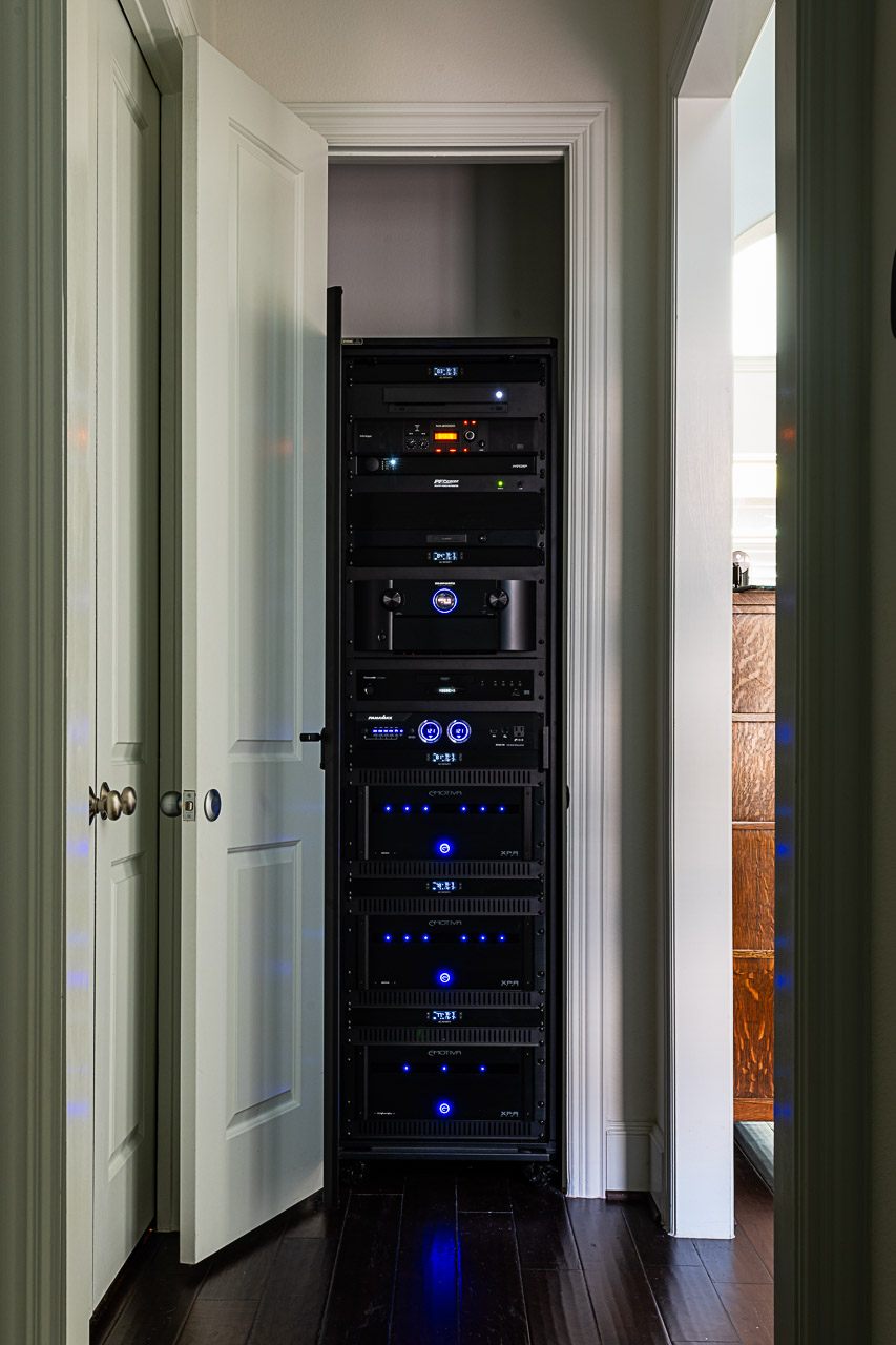 Home Theater: Equipment Closet Open