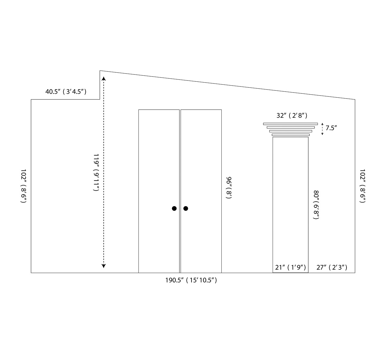 Home Theater: Left Elevation