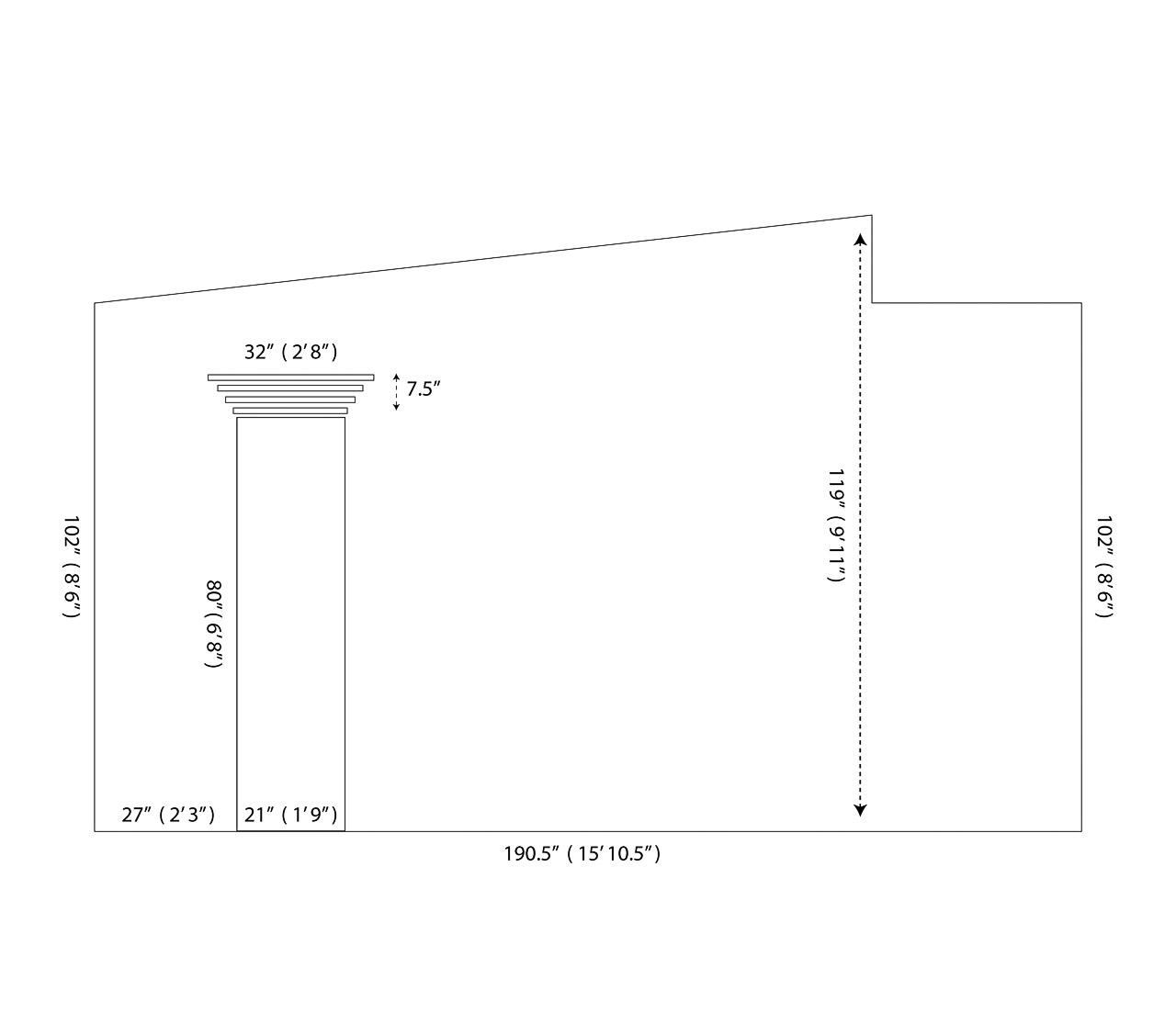 Home Theater: Right Elevation