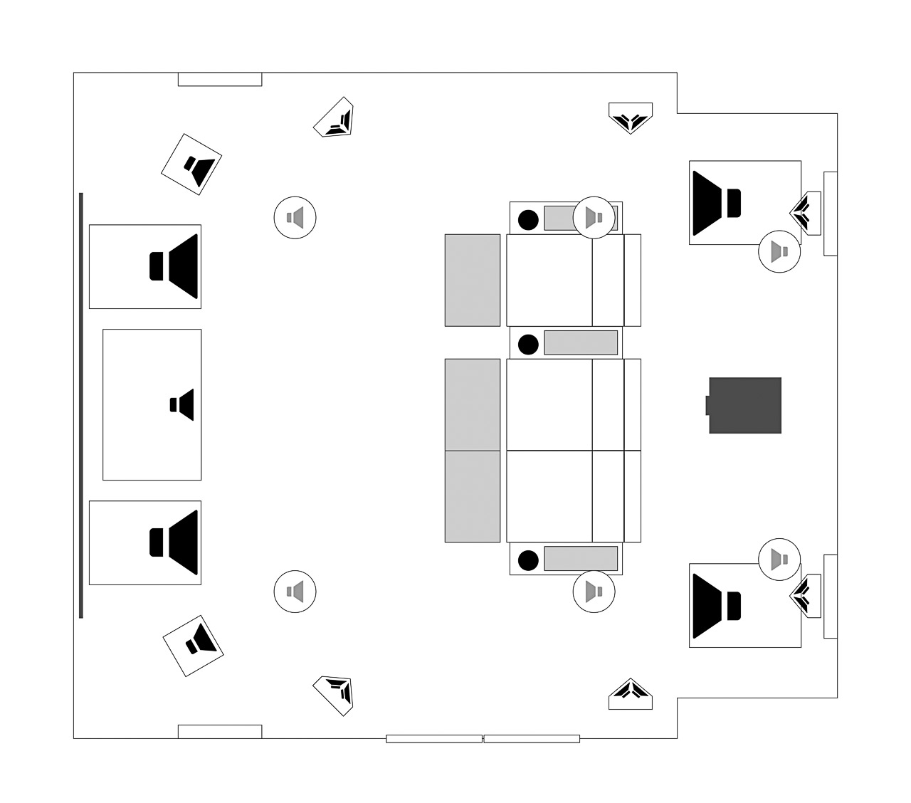 Home Theater: Speaker Layout Illustration