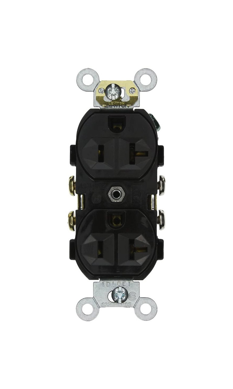 Leviton CR20-E, Black Receptacle