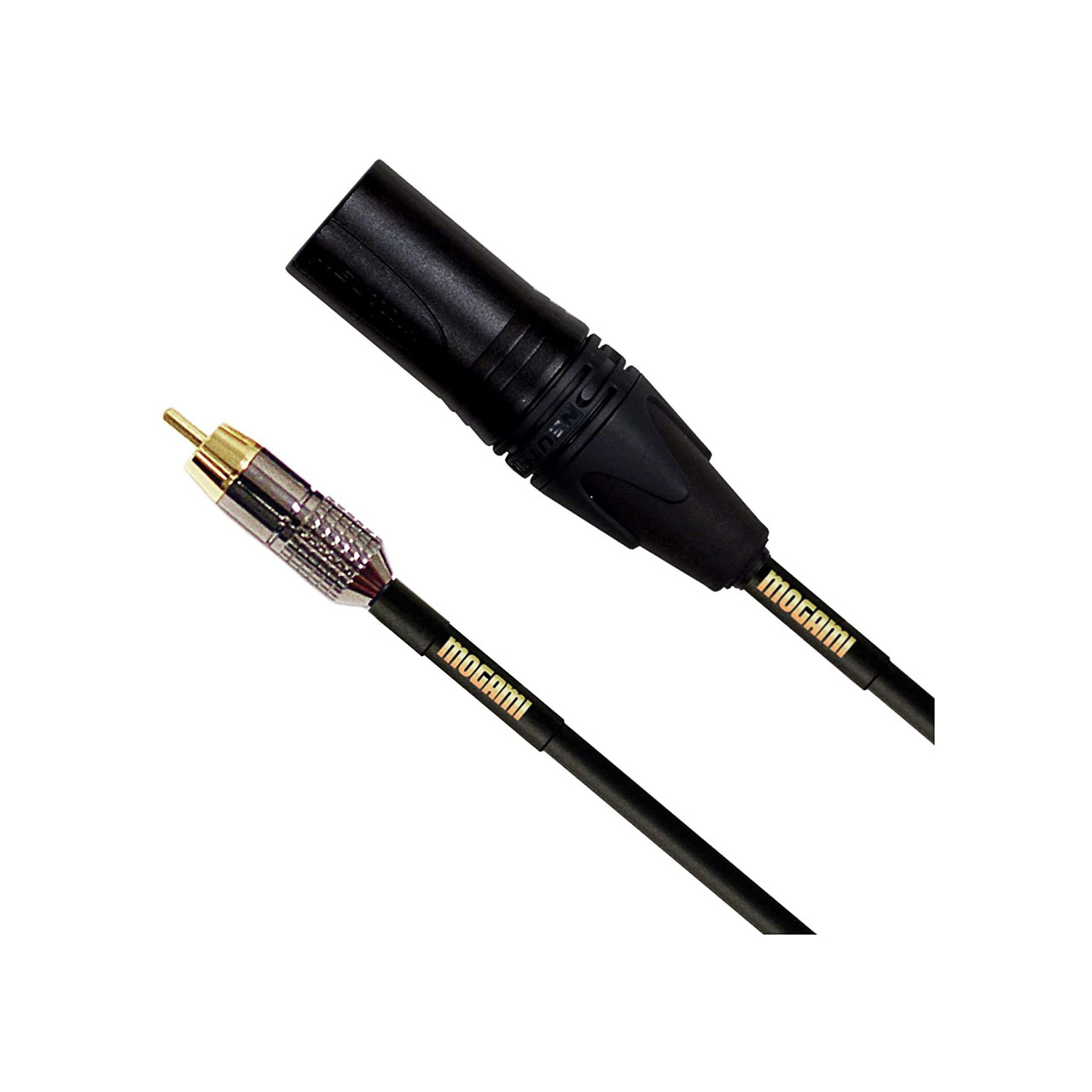 Mogami GOLD XLRM-RCA-03 Unbalanced Audio Adapter Cable, RCA Male