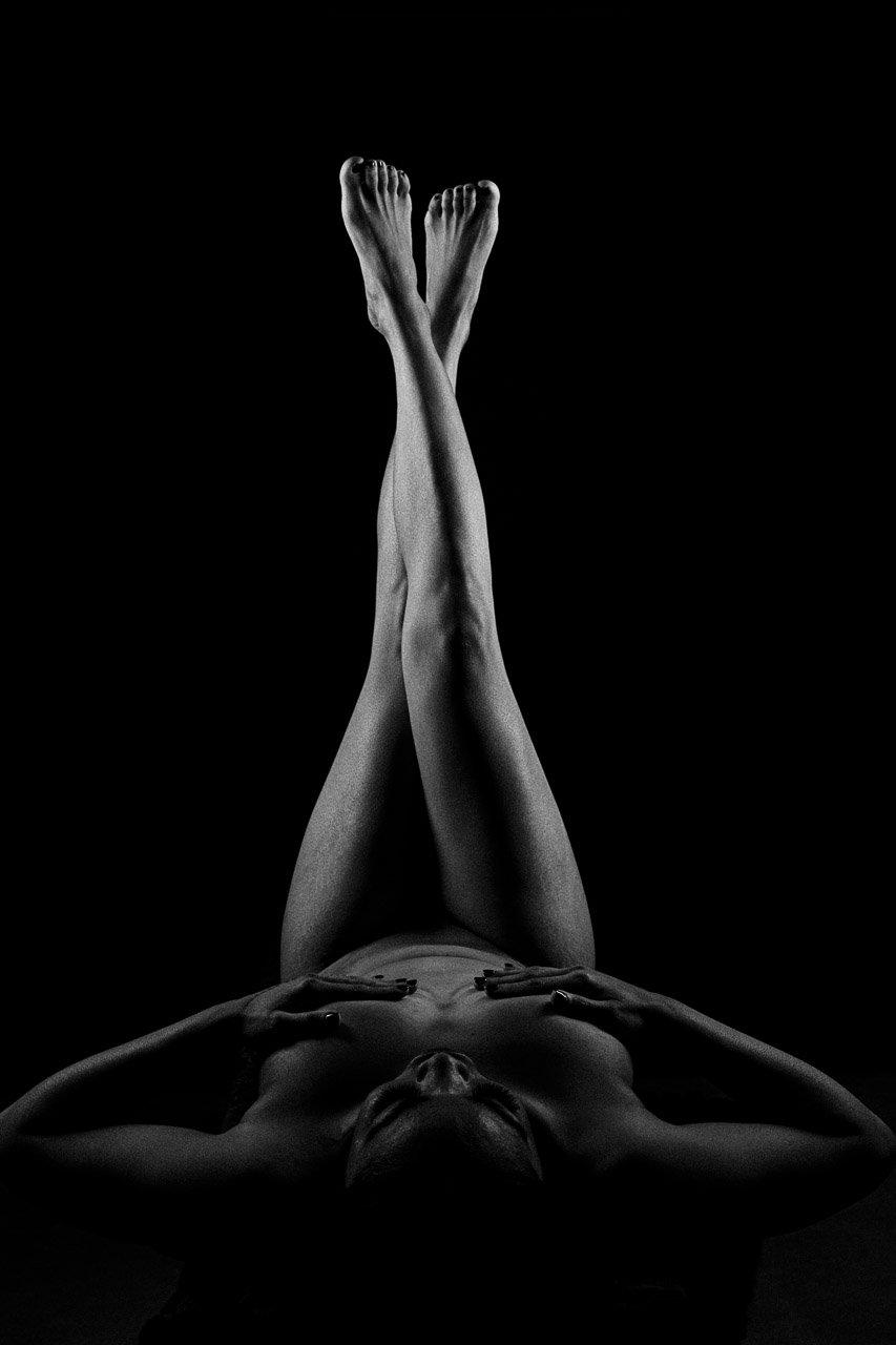 Nude Lithotomy Boudoir Pose