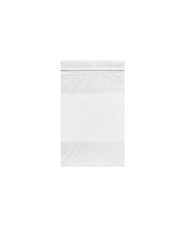 Plymor Heavy Duty Plastic Reclosable Zipper Bags with White Bloc