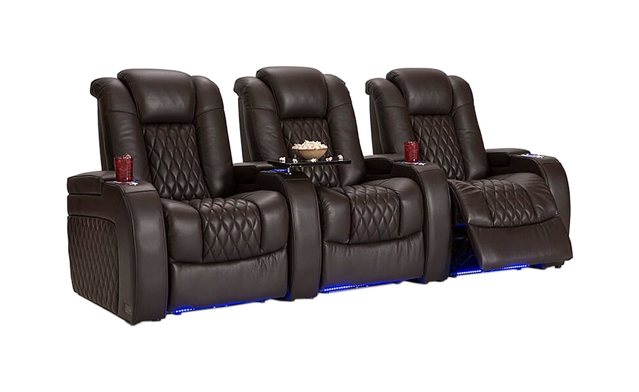 Seatcraft Diamante Black Leather 7000 Power Recliners