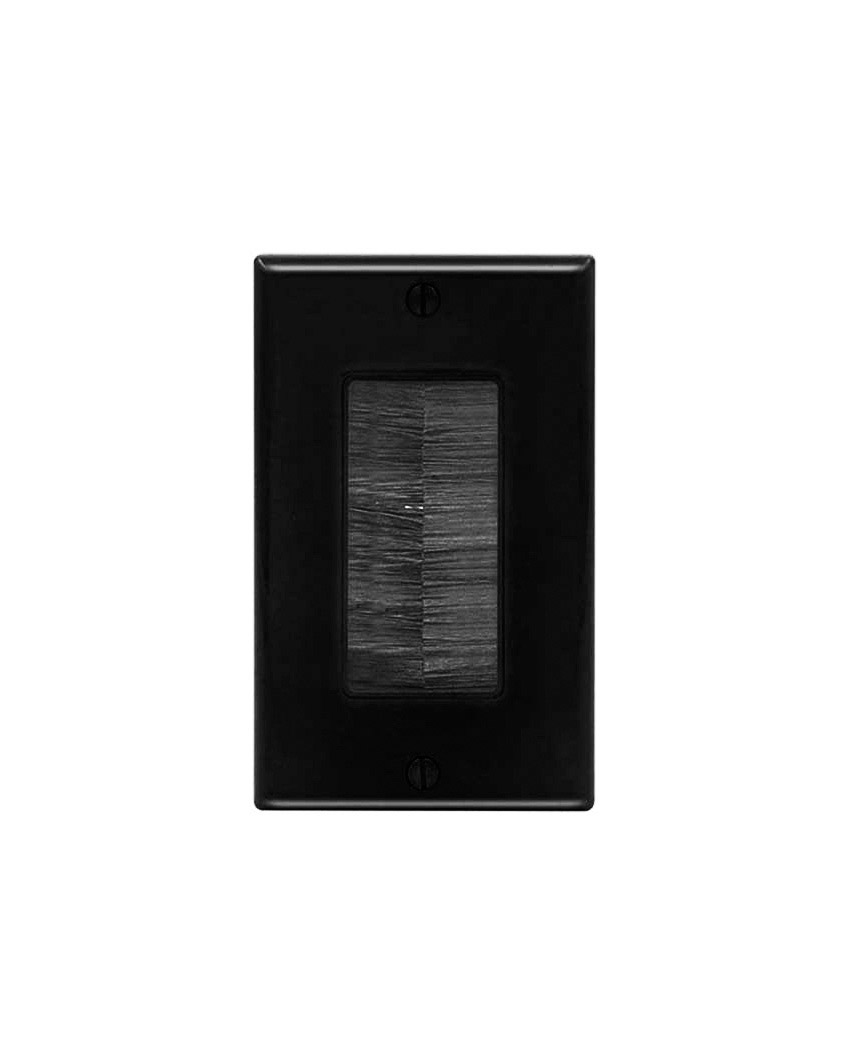 VCE Single Brush Wall Plate Cable Pass Through Insert for Wires,